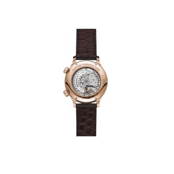 Time Traveler One, L.U.C 42mm, Silver Dial, Automatic Movement, 18K Rose Gold Case, Brown Alligator Leather Strap Watch