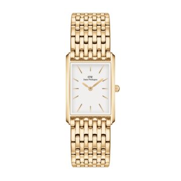 Bound 9-Link 32 x 22 mm White Dial Quartz Gold Plated Watch