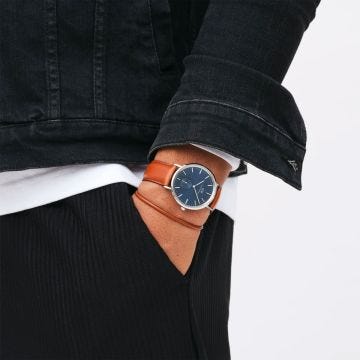 Classic Multi-Eye St Mawes 40mm Blue Dial Quartz Movement Leather Strap