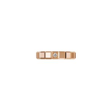 Ice Cube 18k Rose Gold Diamond Ring