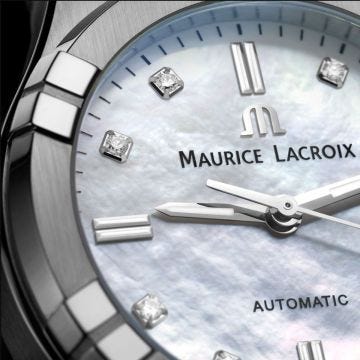 Maurice Lacroix Aikon 35mm, Mother-Of-Pearl Dial, Automatic Movement, Stainless Steel Case, Stainless Steel Bracelet Watch