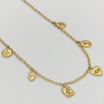 Gratitude for Nature Gold Plated Small Charm Necklace
