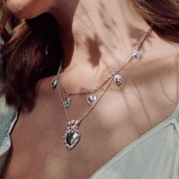 Gratitude for Nature Sterling Silver Small Charm Necklace