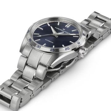 Photo of the Hamilton Jazzmaster Performer 34mm, Navy Dial, Automatic Movement, Stainless Steel Watch H36115140
