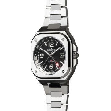 Bell & Ross BR 05 GMT Black 41mm, Black Dial, Automatic Movement, Steel Case, Steel Bracelet Watch BR05G-BL-ST/SST Image one
