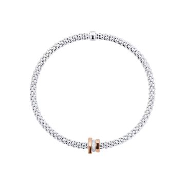 18k White Gold Flex'it Bracelet with Rose Gold - Prima Collection