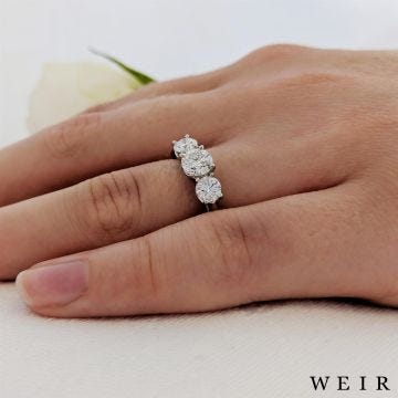Platinum 0.40ct G SI1  Round brilliant cut Diamond Engagement Ring