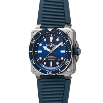 Bell & Ross BR 03 Diver 42mm, Blue Dial, Automatic Movement, Steel Case, Blue Rubber Strap Watch BR03A-D-BLU-ST/SRB. Image one