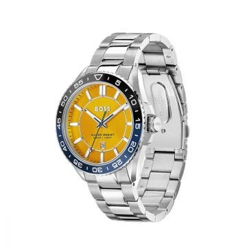 Runner 43mm Orange Dial Quartz Stainless Steel Watch