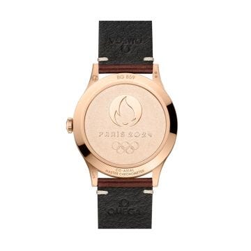 Omega Specialities Paris 2024 39mm Silver Dial Brown Leather Bracelet Bronze Gold Edition Watch 52292392199001