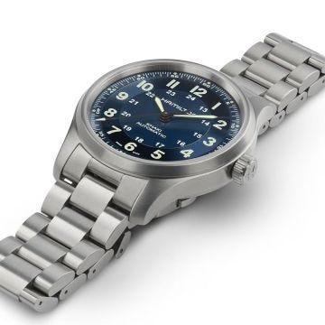 Photo of the Hamilton Khaki Field Titanium 42mm, Blue Dial, Automatic Movement, Titanium Watch H70545140