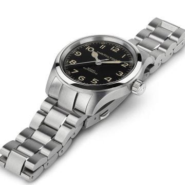 Photo of the Hamilton Khaki Field Murph 38mm, Black Dial, Automatic Movement, Stainless Steel Watch H70405130