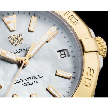 TAG Heuer Aquaracer Date 32mm MOP Dial Quartz Gold & Stainless Steel Watch WBD1320.BB0320