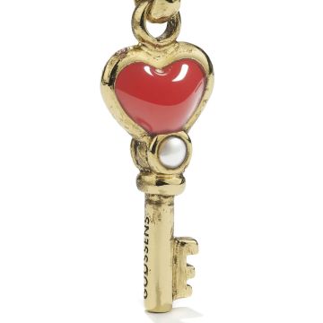 Photo of the Goossens Red Heart Gold Plated Key Pendant Necklace – Elegant Gold Plated Necklace with Heart and Key Design – GOOH24NE23YG01