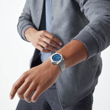 DEFY SKYLINE 41mm Blue Dial Automatic Stainless Steel Watch