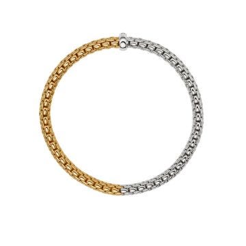 18k White Gold and Yellow Gold Flex'It Bracelet - Vendôme Collection