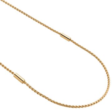 18k Yellow Gold Long Necklace with Diamonds - Aria Collection
