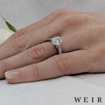 Platinum Lab Grown 1.55ct E VS1  Round brilliant cut Lab Grown Diamond Dress Ring