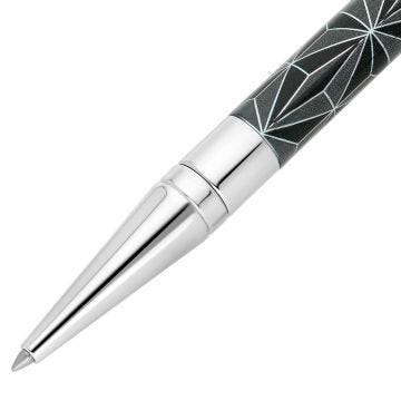 S.T. Dupont Fire x D- Inital Black Chrome Brass Pen