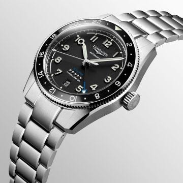 Spirit Zulu Time 39mm Black Dial Automatic Stainless Steel Watch