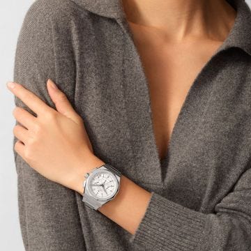 DEFY SKYLINE CHRONOGRAPH 42mm White Dial Automatic Steel Watch