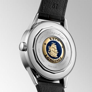 Flagship Heritage Moonphase 38.5mm Automatic Leather Strap Watch