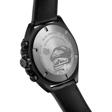 Formula 1 Chronograph x Senna 43mm Grey Dial Quartz Leather Strap Watch