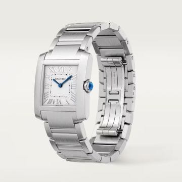 Cartier Tank Française 32x27mm Silvered Dial Quartz Movement Stainless Steel Watch WSTA0074