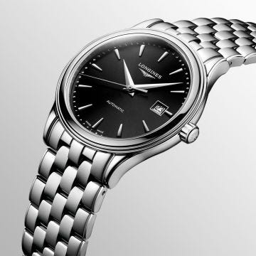 Flagship 40mm Black Dial Automatic Stainless Steel Watch
