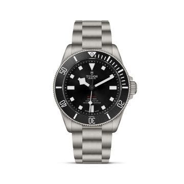 Pelagos 39mm Automatic Black Dial Titanium Bracelet Watch