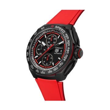 Formula 1 Chronograph 44mm Black Dial Automatic Titanium Case Rubber Strap Watch