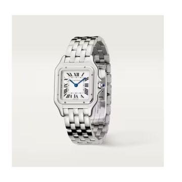 Cartier Panthere Medium 27 x 37mm Silver Dial Quartz Steel Bracelet Watch WSPN0015