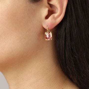 Photo of the DYRBERG/KERN Segin Gold Tone Earrings with rose crystals 460002