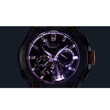 Casio MR-G SHOCK 54.7x49.8mm Black Dial Solar Titanium Bracelet Watch MRG-B2000JS-1ADR