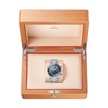 Photo of the Omega Seamaster Planet Ocean 600M 45.5mm watch (215.30.46.51.03.001) with a blue ceramic dial, automatic movement, and stainless steel case