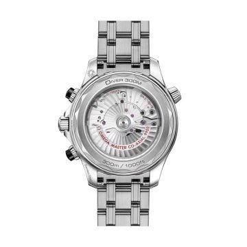 Photo of the Omega Seamaster 300M 44mm watch (210.30.44.51.01.001) with a black ceramic dial, self-winding movement, and stainless steel case 