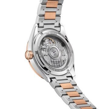 Carrera Date 36mm MOP Dial Automatic 18K & Steel Watch