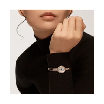 Cartier Cartier Baignoire 24.6x18.7mm Silver Dial Quartz 18K Rose Gold Bracelet Watch WGBA0051