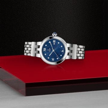 Clair De Rose Blue Dial 30mm Automatic Steel Bracelet Watch
