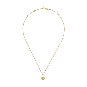 Photo of the Chopard Happy Diamonds Icons 18k Yellow Gold Pendant Necklace (79A017-0001) with a floating diamond