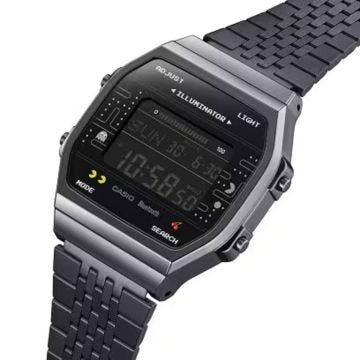Iconic Vintage PAC-MAN Black Dial Stainless Steel Watch