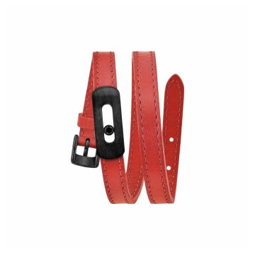 My Move Cherry Red Calfskin Leather Bracelet