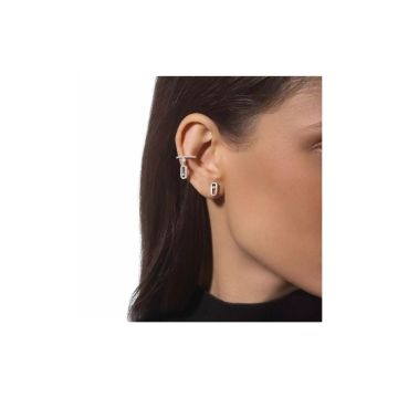 18K White Gold Diamods Move Uno Stud Earrings