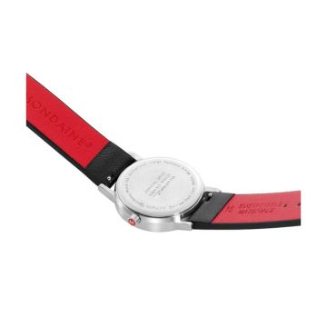 Swiss Army Classic 30mm White Dial Quartz Black Vegan Leather Bracelet Watch