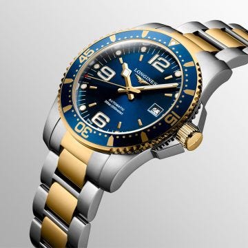 Hydroconquest 41mm Blue Dial Automatic Two-Toned Stainless Steel Watch
