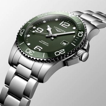 Hydroconquest 41mm Green Dial Automatic Stainless Steel Watch
