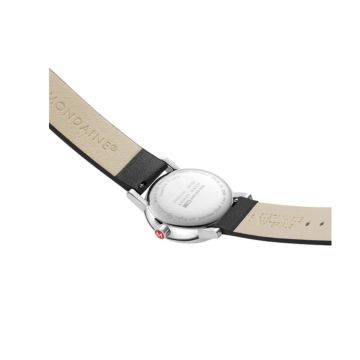 Swiss Army Evo2 30mm White Dial Quartz Black Leather Bracelet Watch