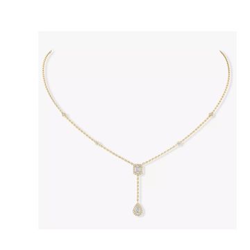Messika 18K Yellow Gold Diamonds My Twin Tie Necklace