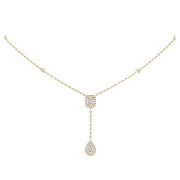 Messika 18K Yellow Gold Diamonds My Twin Tie Necklace