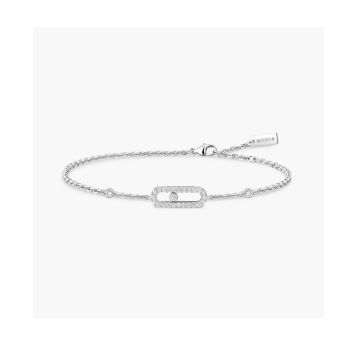 18K White Gold Diamonds Move Uno Pave Bracelet